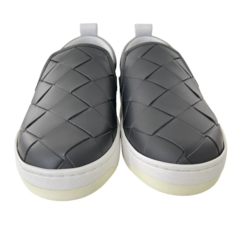 Bottega Veneta 578303 Women's Ardoise Leather intrecciato Loafers shoes, 38‎